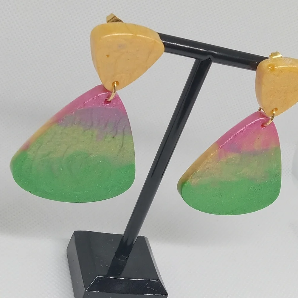 Hand Crafted vibrant earrings
